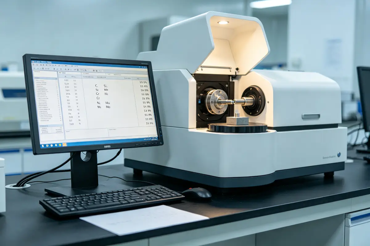 Optical emission spectrometer analyzing metal chemical composition - C Si Mn Cr Ni Mo elements