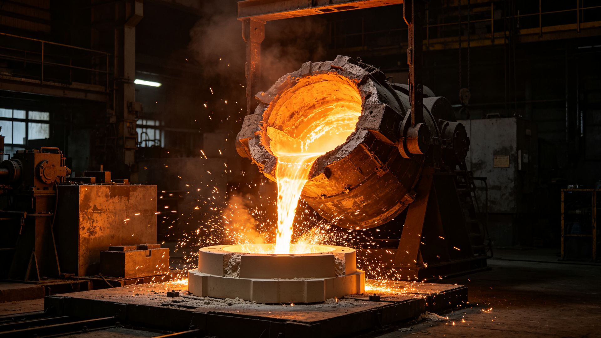 Wuxi Huayong Metal Investment Casting Foundry - Molten Steel Pouring in Precision Casting Process | Huayong Metal
