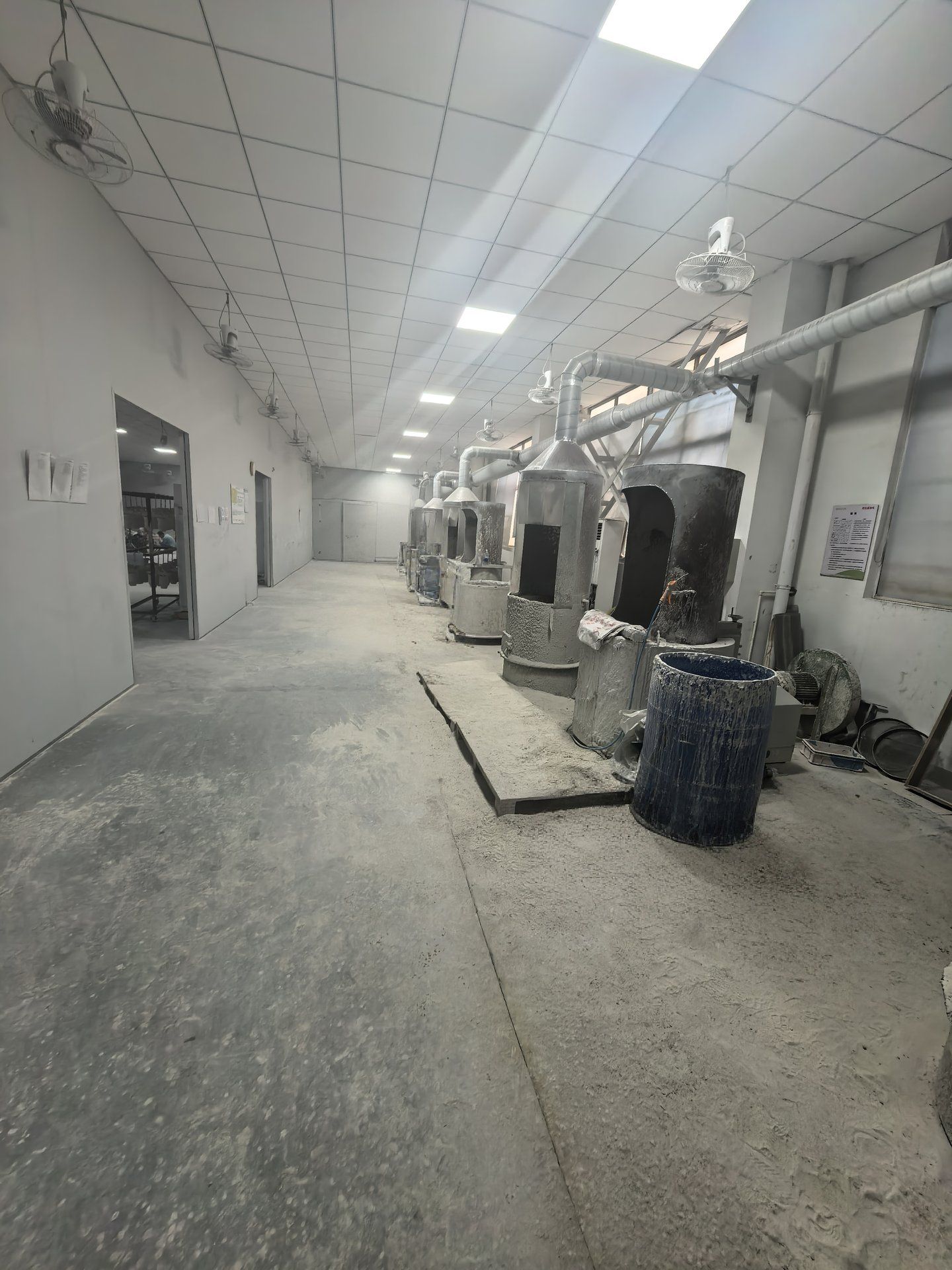 Ceramic Shell Making Area - Investment Casting Shell Building and Coating Process with Dust Collection | Huayong Metal